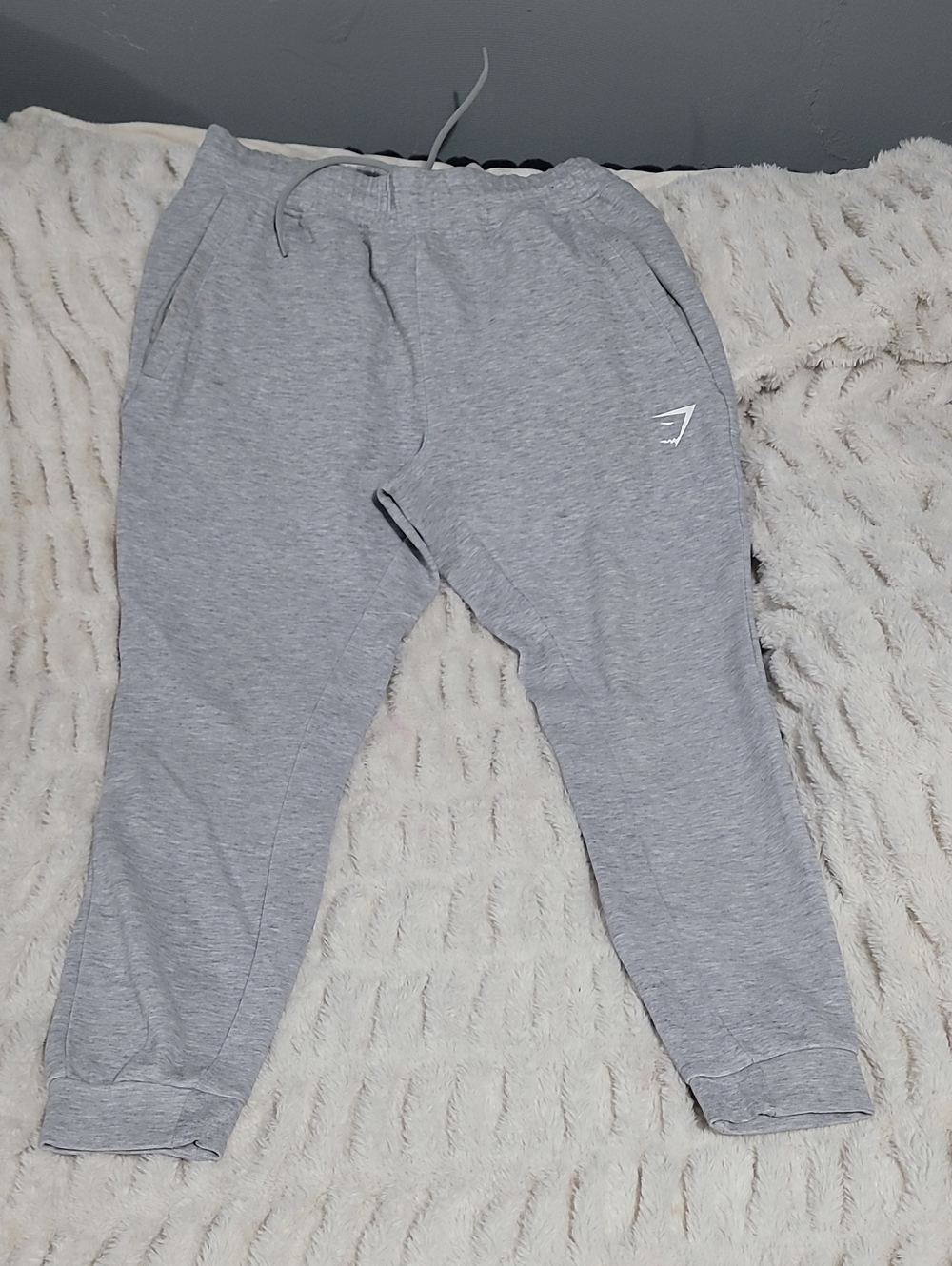 Gymshark Men's Light Gray Jogger Sweatpants